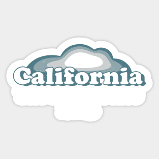 California Rainy State Vintage 2023 Atmospheric Storm Rain Snow Floods Sticker